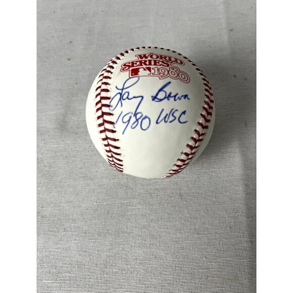 Larry Bowa Signed "1980 WSC" Autographed OBWS Baseball JSA - Picture 1 of 5